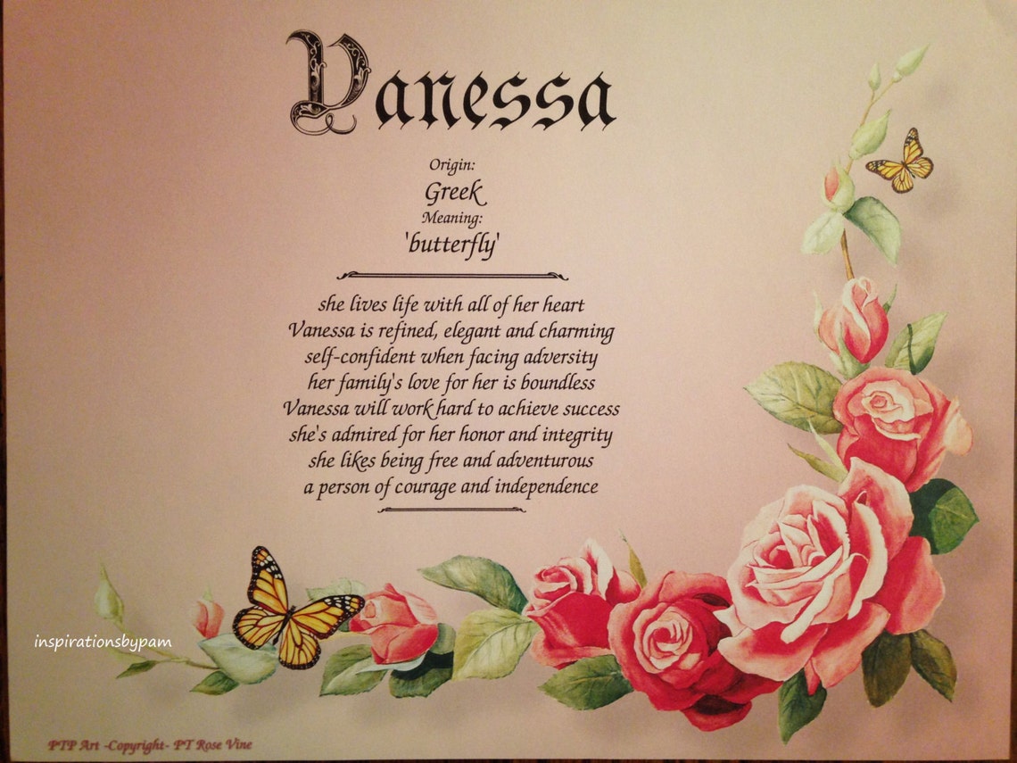 Vanessa First Name Meaning Art Print name Etsy vanessa-first-name-meaning-art-print-name-etsy