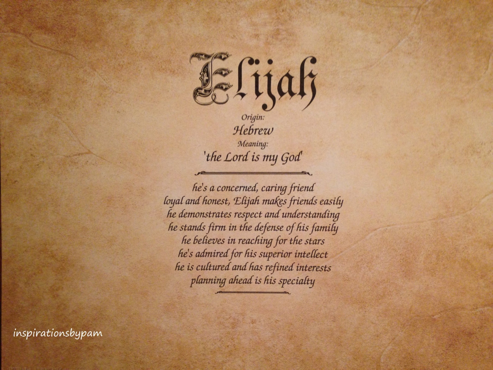 Elijah First Name Meaning Art Printname Meaning Artpersonalizedhome