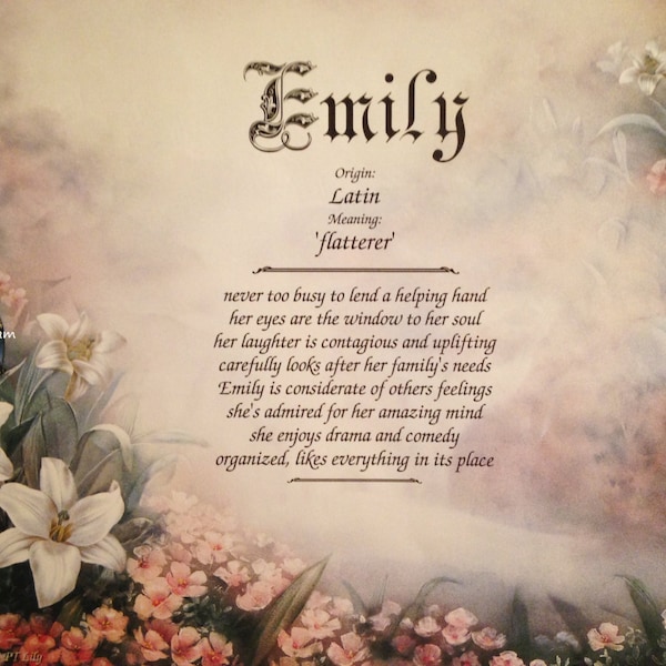Name Meaning Art Etsy