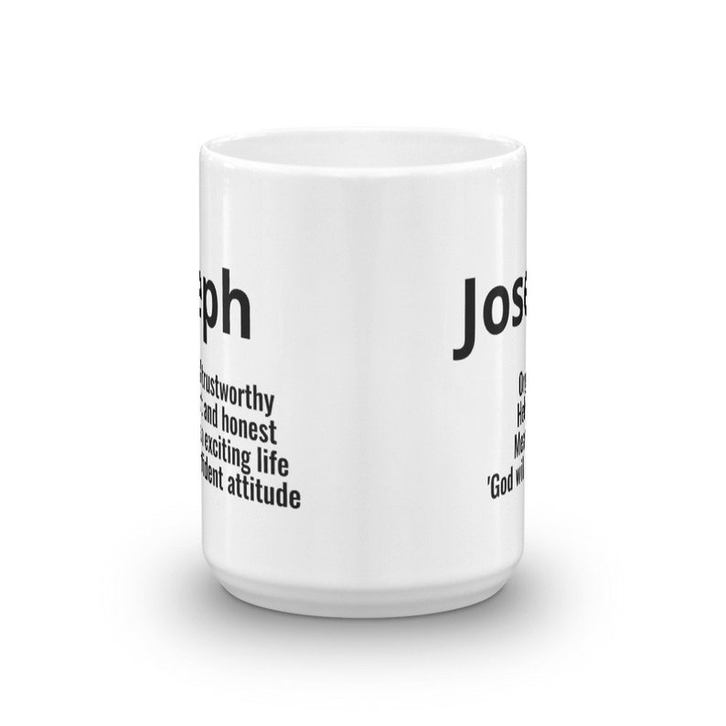 Personalized First Name Meaning Coffee Mugjoseph Etsy