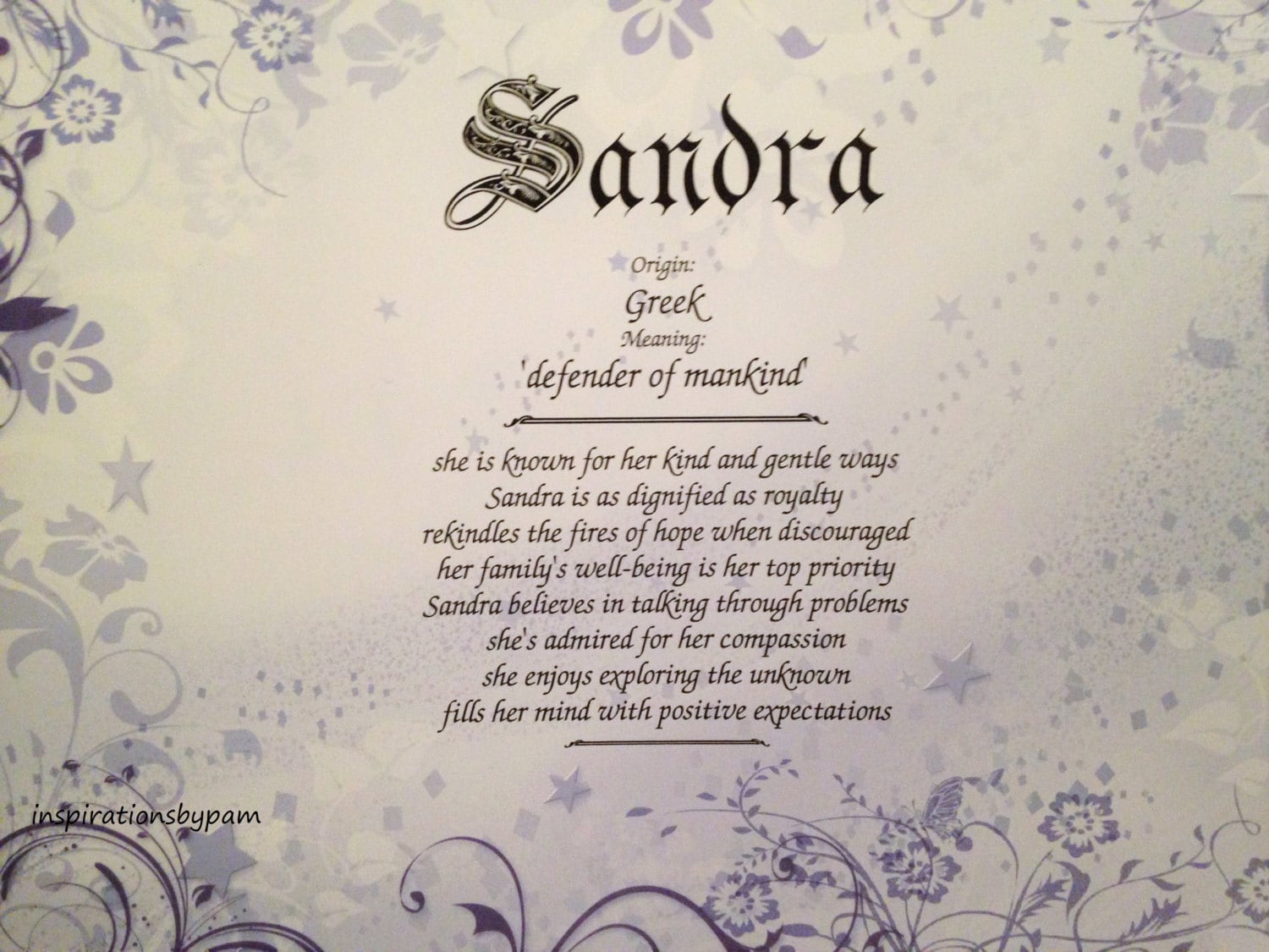 What Does the Name Sandra Mean  