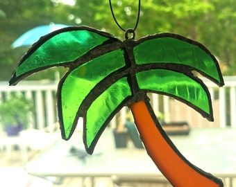 Sun catcher glass palmtree