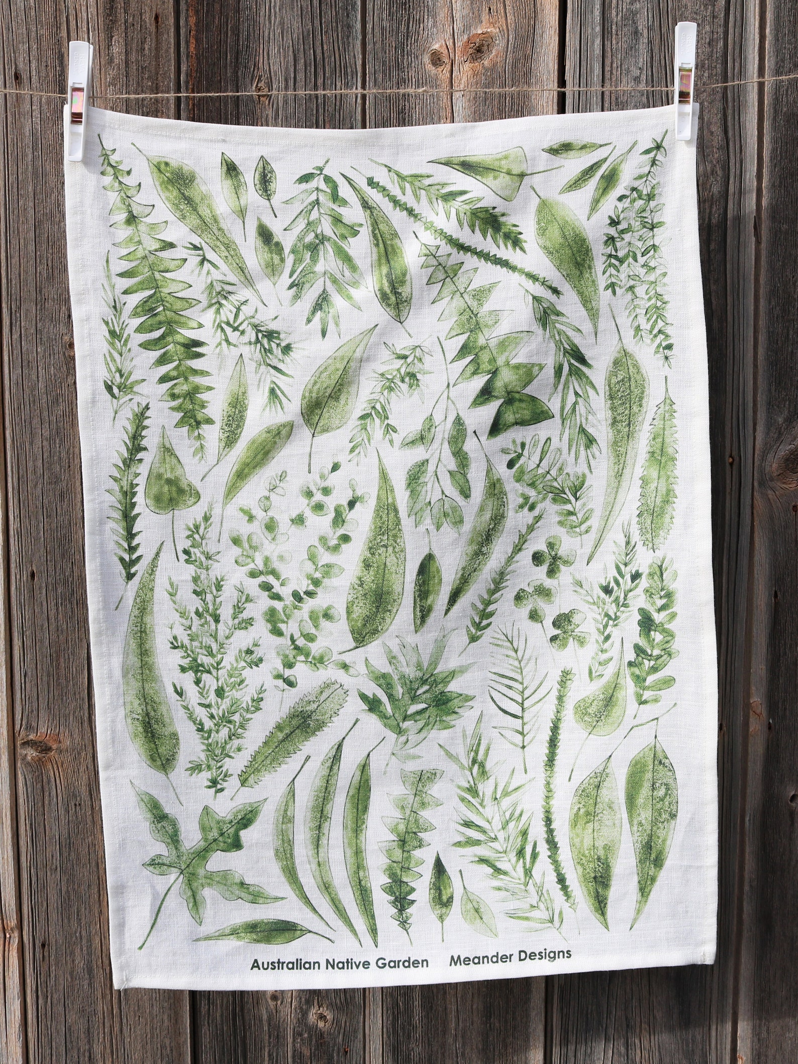 Native Bee Linen Tea Towel
