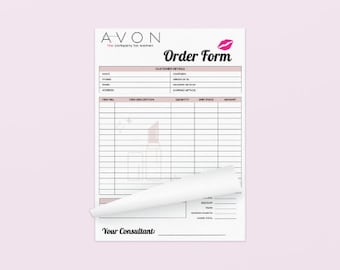 AVON Pink Order Form + Order Tracker Template , AVON Printable Order Form + Order Tracker, Purchase Order and Order Tracking Template