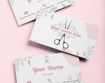 Hairdresser Business Cards, Personalized Hair stylist Business Card, Printable Business Cards for Hairdressers, Custom Business Cards