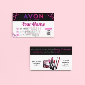 AVON Business Cards, Personalized Avon Business Card, Printable Avon Business Cards, Custom Business Cards, Avon Cards