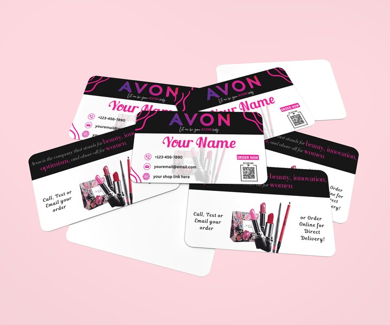 AVON Business Cards, Personalized Avon Business Card, Printable Avon Business Cards, Custom Business Cards, Avon Cards