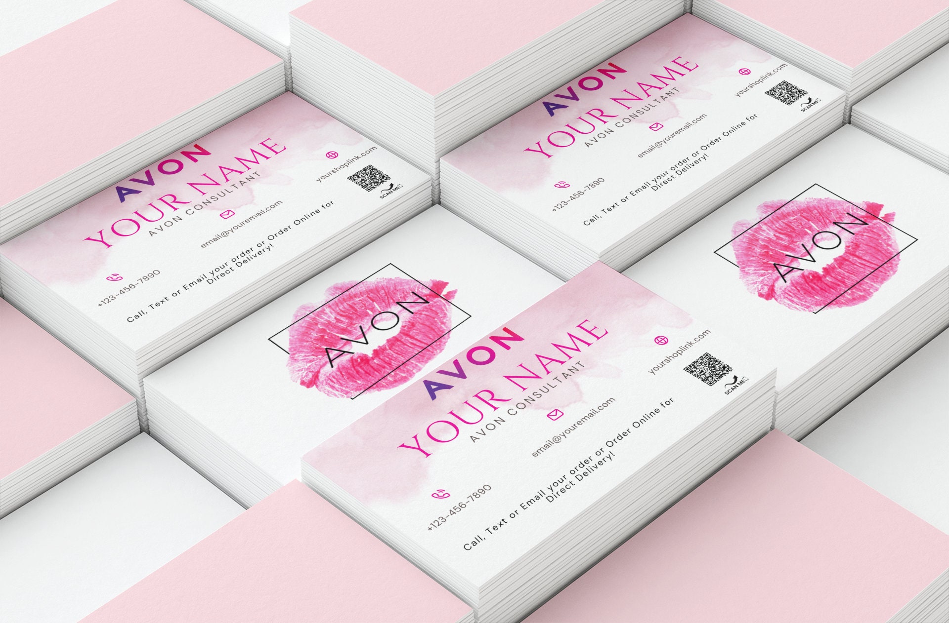 AVON Business Cards, Personalized Avon Business Card, Printable Avon Business Cards, Custom Business Cards, Avon Cards