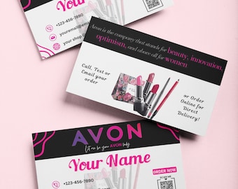 AVON Business Cards, Personalized Avon Business Card, Printable Avon Business Cards, Custom Business Cards, Avon Cards