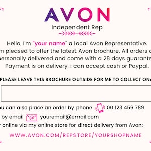 Katalog AVON w formacie A5, dołączony do zestawu, broszura do odbioru i zamówienia dla przedstawicieli Avon