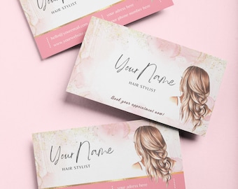 Hairdresser Business Cards, Personalized Hair stylist Business Card, Printable Business Cards for Hairdressers, Custom Business Cards
