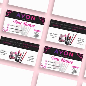AVON Business Cards, Personalized Avon Business Card, Printable Avon Business Cards, Custom Business Cards, Avon Cards