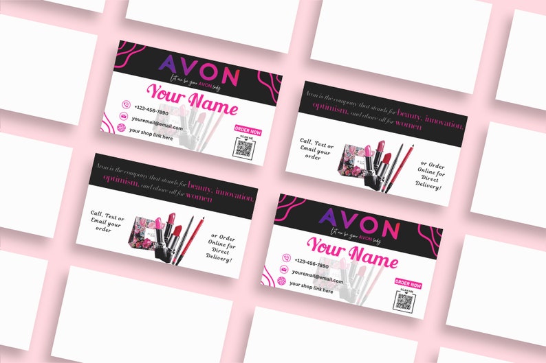 AVON Business Cards, Personalized Avon Business Card, Printable Avon Business Cards, Custom Business Cards, Avon Cards