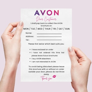 Katalog AVON w formacie A5, broszura do odbioru i zamówienia dla przedstawicieli Avon