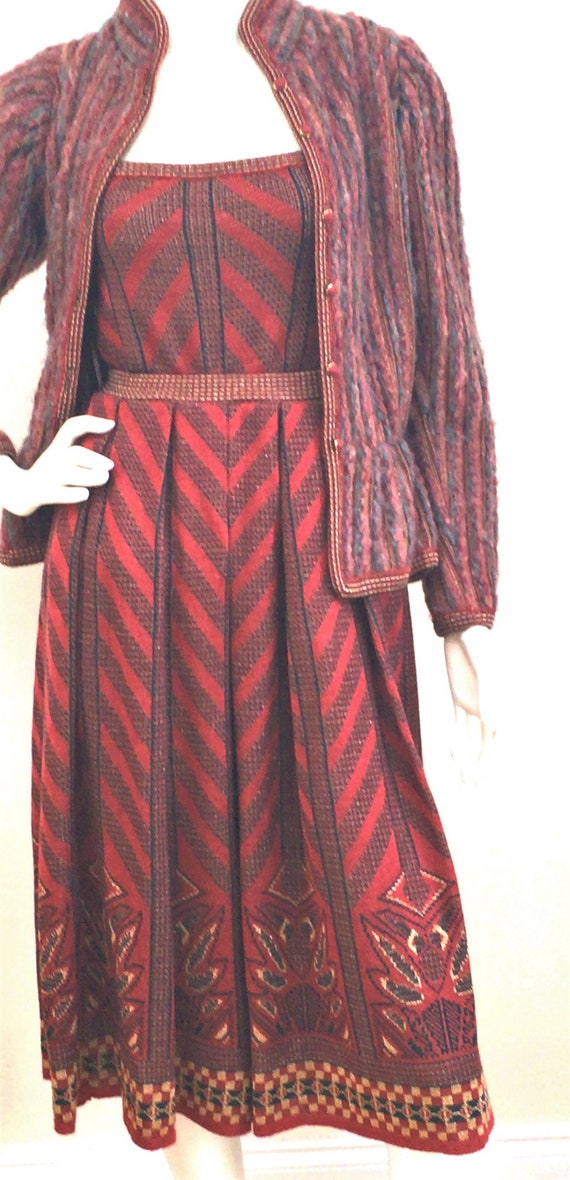 Bill Gibb 1970's Three Piece Knit Ensemble - Jack… - image 2