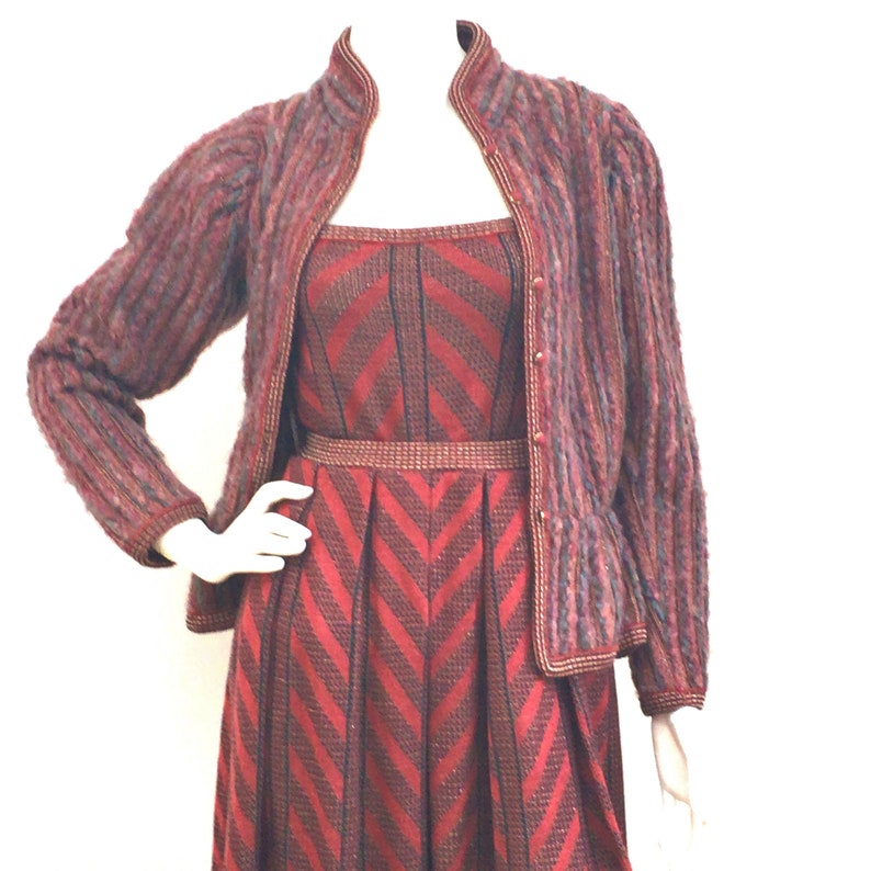 Bill Gibb 1970's Three Piece Knit Ensemble Jacket Top - Etsy UK