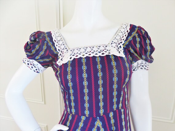 Vintage 70s Marion Donaldson Embroidered Cotton Ma