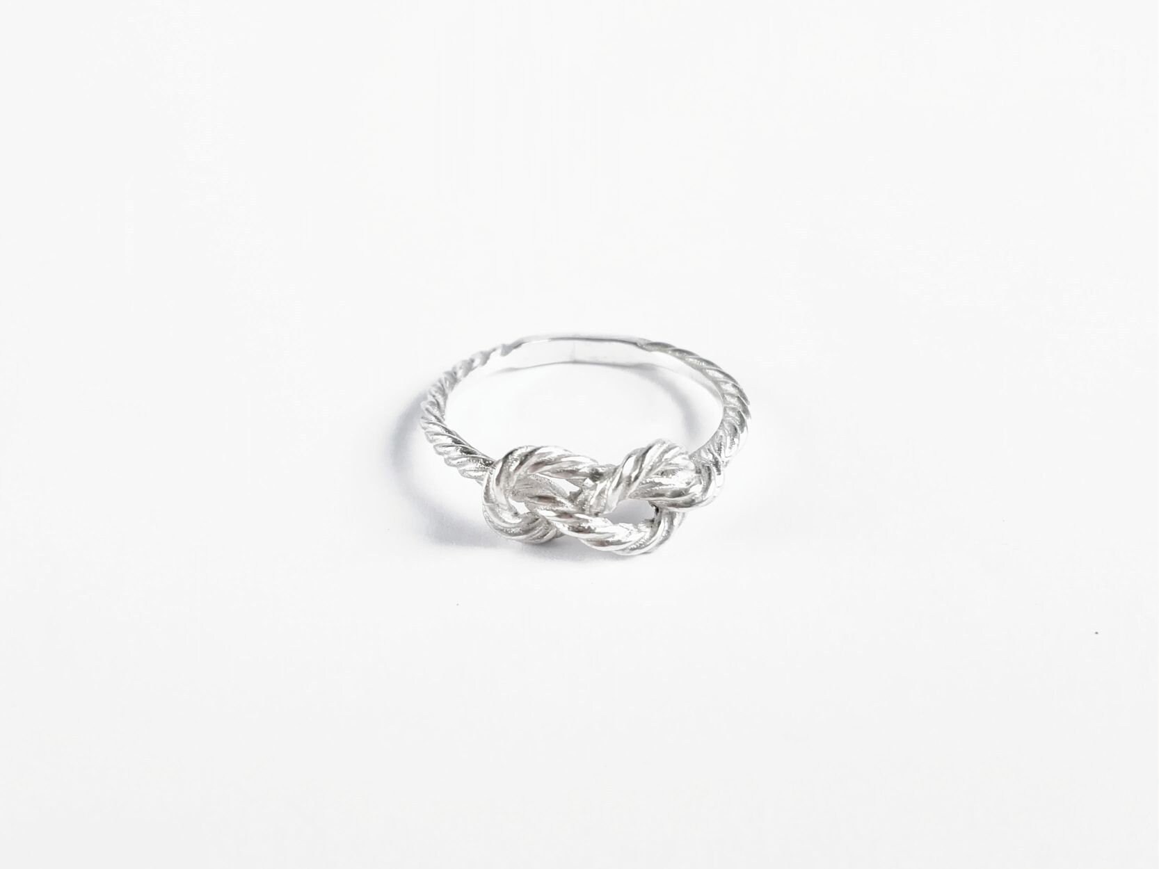 8 knot ring Infinity knot ring Sterling silver twisted wire Etsy
