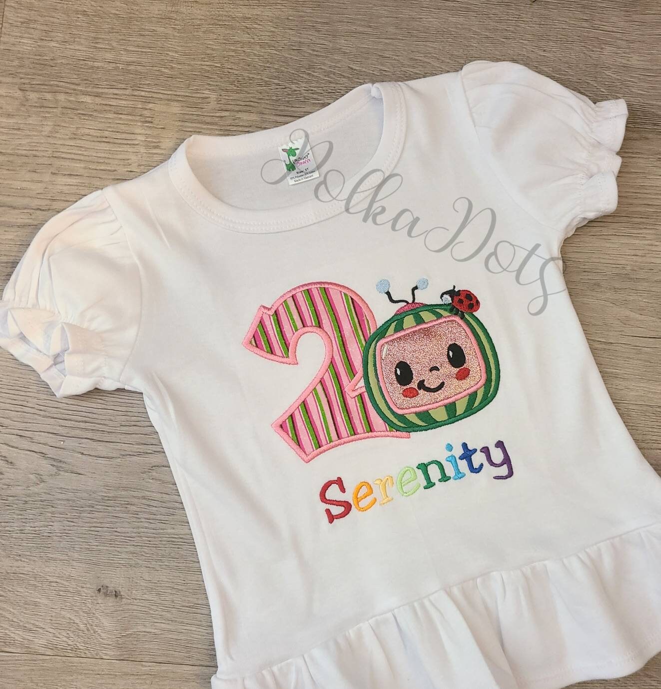 Cocomelon Birthday Shirt Embroidered - Etsy