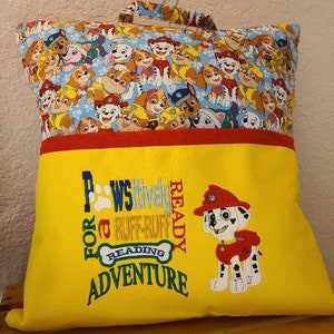 Paw patrol reading pillow with handle