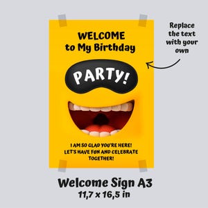 Little Yellow Helper Kids Birthday Invite Editable and Printable for ...