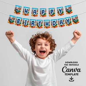 Hot Cars Birthday Flag Banner - Race Car Themed Celebration Flags - Perfect for Birthday Parties - Printable Editable Decoration