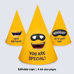 Little Yellow Helper Kids Birthday Invite Editable and Printable for ...