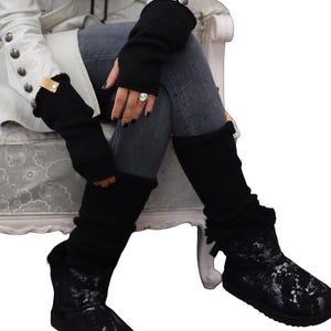 Thigh high legwarmers - Chunky leg warmer - Wool boot cuffs - Winter accessories - Yoga leg warmers - Dancing Leg Warmers- wool accessories