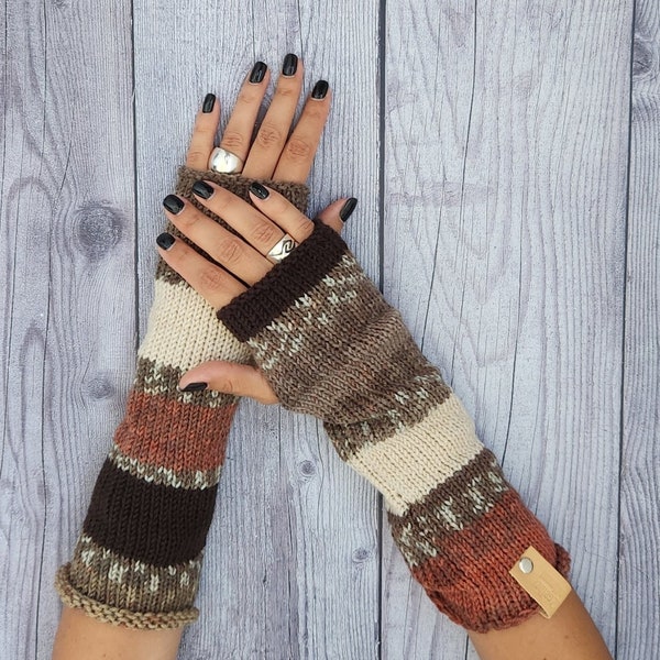 LIMITED EDITION- Blue arm warmers -  Gift for girlfriend - Fall fashion gloves - Fingerless gloves mittens - Knit winter hand warmers