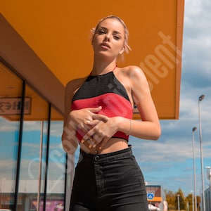 Miette Criss-Cross Crop Top Black