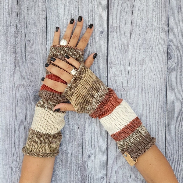 LIMITED EDITION- Blue arm warmers -  Gift for girlfriend - Fall fashion gloves - Fingerless gloves mittens - Knit winter hand warmers