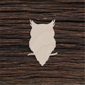 Wooden Wise Owl Shape For Crafts And Decoration - Laser Cut - Owls - Owl Pendant - Owl Decor - Old Owl