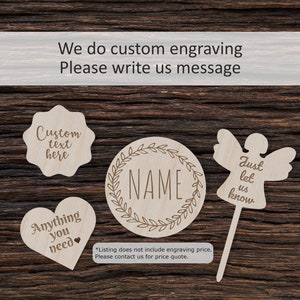 Wooden Speech Bubble Square Callout for Crafts Laser Cut Callout Shapes Comic Callouts Callout Gift Tags image 2