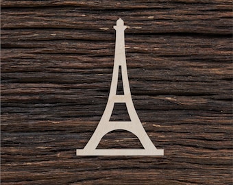 Wooden Eiffel Tower Shape For Crafts And Decoration - Laser Cut - Paris Eiffel Tower - Eiffel Tower Charm - Eiffel Tower Art