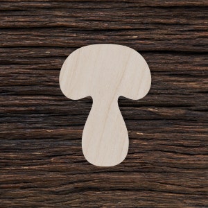 Champignon en bois pour l&#39;artisanat et la décoration - Boucles d&#39;oreilles champignon - Découpe champignon - Pendentif champignon