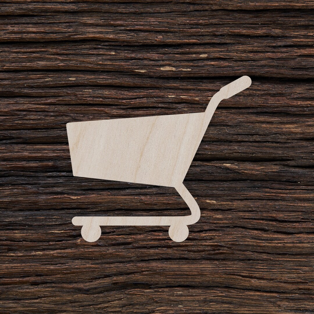 Wooden Shopping Cart for Crafts and Decorations Shopping Cart Decor