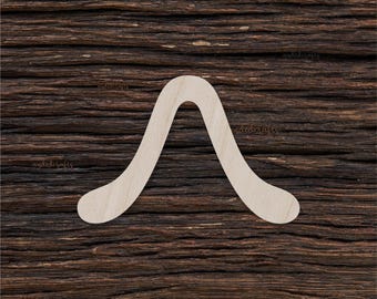 Wooden Boomerang For Crafts And Decorations - Wooden Blanks - Craft Blanks - Boomerang Jewelry - Australian Gift - Retro Boomerang Art