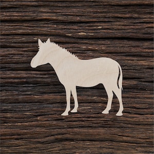 Wooden Zebra for Crafts and Decorations - Zebra Earrings - Zebra Lover - Zebra Baby Shower