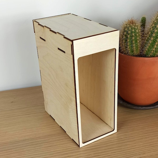 Wooden Book Nook With Secret Drawer for Light Shape For Crafts And Decoration - Book Nook Kit - Shelf Insert  - Diy Book Nook - UNASSEMBLED