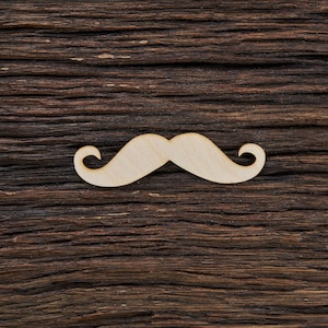 Wooden Mustache Shape for Crafts and Decoration - Laser Cut - Moustache Party - It'S A Boy - Moustache Topper