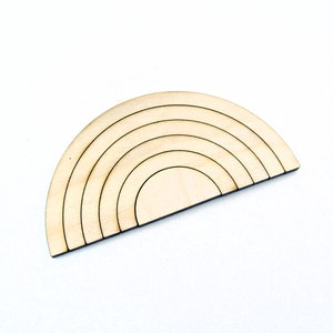 Wooden Rainbow For Colouring Shape For Crafts And Decoration - Laser Cut - Rainbow Puzzle - Blank Craft Shape - Wooden Toy - Rainbow Toy