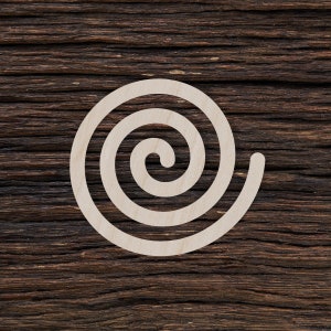 Wooden Spiral for Crafts and Decorations - Spiral Earrings - Spiral Necklace - Spiral Pendant