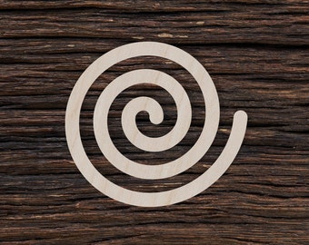 Wooden Spiral for Crafts and Decorations - Spiral Earrings - Spiral Necklace - Spiral Pendant