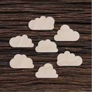 7 Wolken Set Form zum Basteln und Dekorieren - Laser cut - Wolke - Leere Wolke - Wolke Dekor - Wolke Form