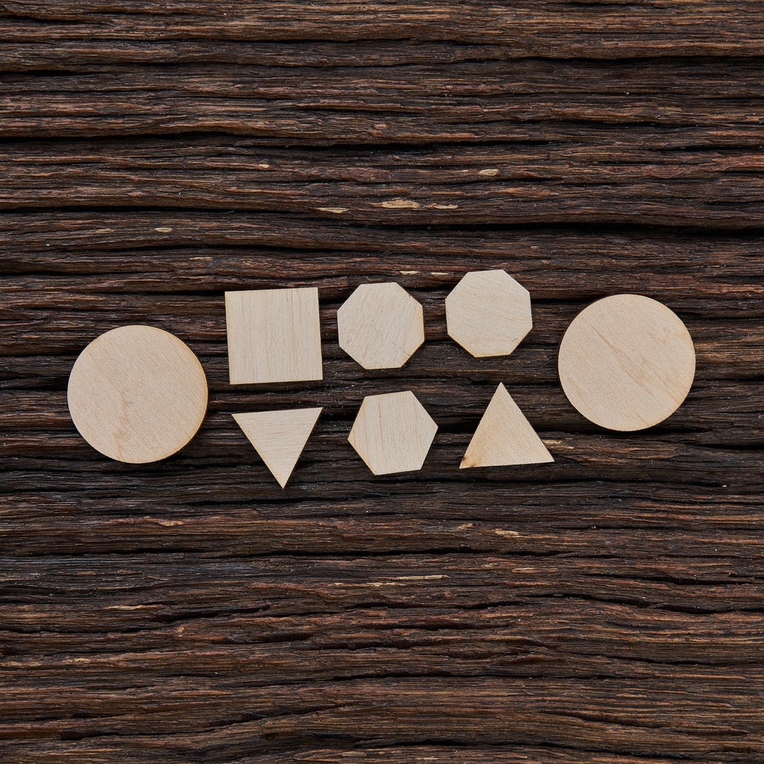 Set of 10 Any Wooden Shape. Any Polygon You Need for Crafts Laser Cut Polygonal Shape Pentagon