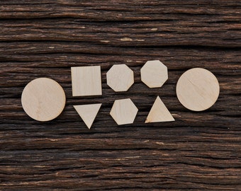 Set of 10 Any Wooden Shape. Any Polygon You Need for Crafts - Laser Cut - Polygonal Shape - Pentagon Shape - Geometric Shape
