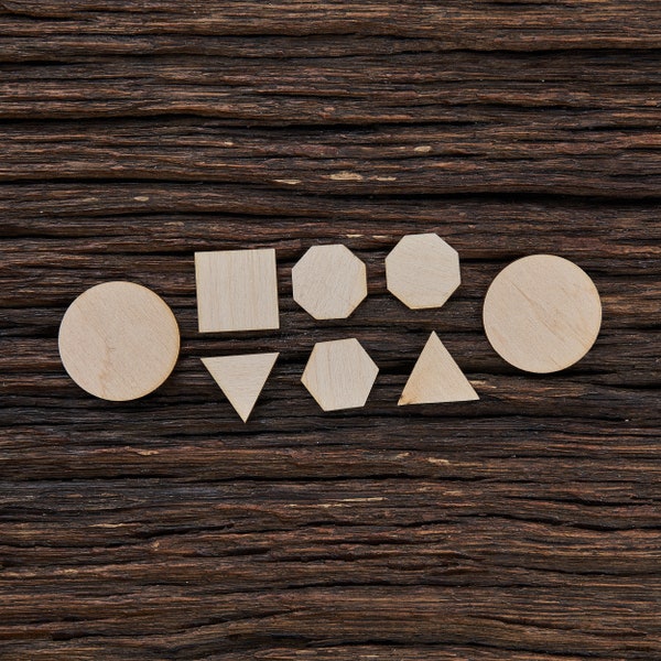 10er Set beliebige Holzform. Jedes Polygon, das Sie zum Basteln benötigen - Laser cut - Polygonform - Pentagon Form - Geometrische Form