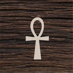Wooden Ankh Shape for Crafts and Decoration - Laser Cut - Ankh Earrings - Egyptian Ankh - Ankh Jewelry