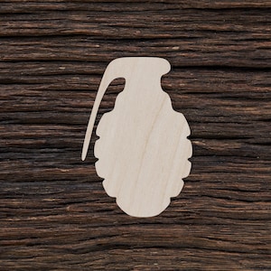 Grenade en bois pour l&#39;artisanat et la décoration - Pendentif grenade - Boucles d&#39;oreilles grenade - Grenade découpée