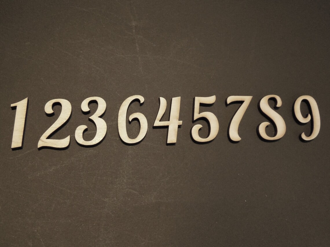 Wooden Numbers for Crafts Laser Cut Table Numbers Wooden Etsy Canada